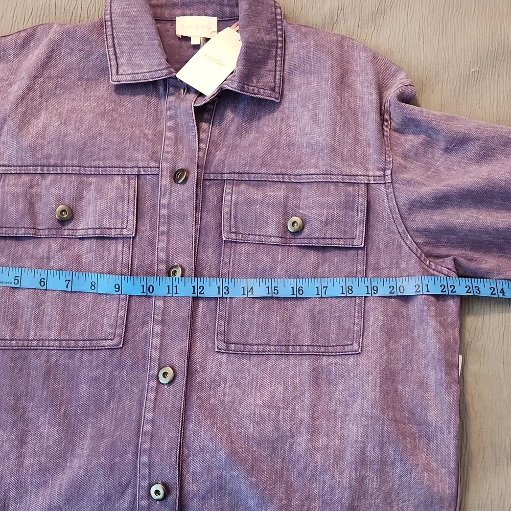ENTRO Denim Utility Shacket Jacket - Picture 10 of 13